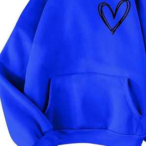 เสื้อฮู้ดแขนยาวมีฮู้ดสำหรับผู้หญิงเสื้อฮู้ดผ้าฟลีซปักลายเสื้อกันลมใส่ได้ทั้งชายและหญิงสไตล์ฮิปฮอปฤดูหนาว - Product Image 2