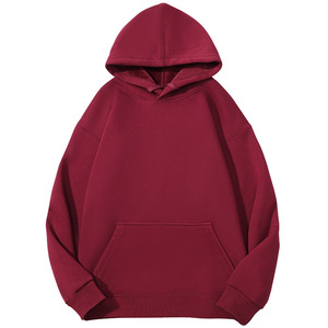 Sweat à capuche uni de haute qualité 100% coton éponge française grande taille pull à capuche unisexe personnalisé surdimensionné sweat à capuche pour hommes vente en gros - Product Image 3