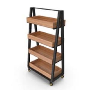 Rustic Wood Display Risers Rectangular Decorative <b>Stands</b> for Arranging & Showcasing Your Favorite Items - Product Image 5