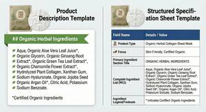 Masque Visage et Corps au Collagène Végétalien Biologique Certifié CPNP GMP, Hydratant en Profondeur, Anti-Rides, en Tissu, pour Soins Faciaux Personnalisés - Product Image 3