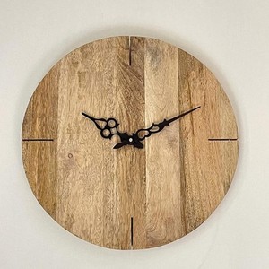Antique Fashion Simple Home Wooden <b>Unique</b> <b>Wall</b> <b>Clock</b> Natural Wood Shinny Polished <b>Wall</b> <b>Clock</b> with Sale - Product Image 3