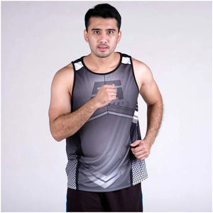 Camiseta Deportiva de Tirantes de Algodón Transpirable Personalizada al por Mayor, Camiseta Informal de Gimnasio y Fitness con Sublimación 3D para Fisicoculturismo Masculino - Product Image 4