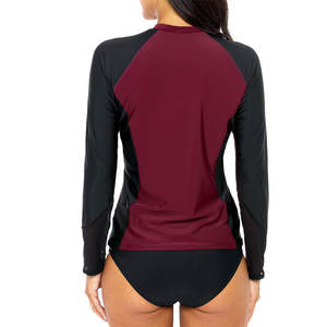 OEM Design Lightweight Breathable Full Sleeve <b>Women</b> <b>Rash</b> <b>Guard</b> UPF50+ Anti-Bacterial Eco-Friendly Gym Training Customized Logo - Product Image 4