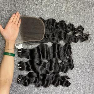 Extensions de cheveux Remy vietnamiens bruts de haute qualité lâche vague profonde pleine dentelle perruques de cheveux humains HD pour les femmes noires - Product Image 5