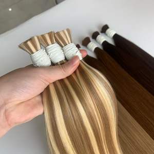 Haute Qualité 100% Cuticules Alignés Extensions De Cheveux Humains Usine Fournisseur En Gros Double Dessiné Extensions De Cheveux En Vrac Pas Cher Prix - Product Image 6