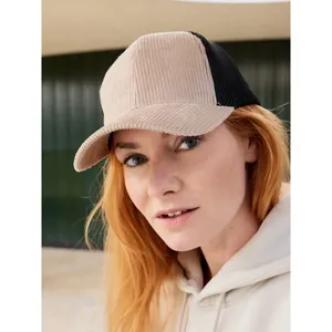 Sustainable Corduroy-Mesh Panel Cap Promotional <b>Hat</b> & Cap - Product Image 1