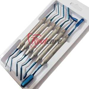 Juego de 6 Piezas Premium para Injerto Óseo Dental Manual, Acero Inoxidable con Recubrimiento de Plasma de Titanio Azul, Instrumentos Quirúrgicos para Implantes, CE - Product Image 6