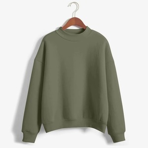 Women Long Fleece Oversized Mockneck Sweatshirt Heavy Warm Cotton Soft Comfortable Autumn/winter Casual Front Streetwear <b>Top</b> - Product Image 2