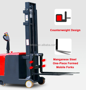Chariot élévateur électrique sans chariot de guidage, contrepoids, 1 tonne, levée 3 mètres, pour palettes double face et entrepôt, CE - Product Image 5
