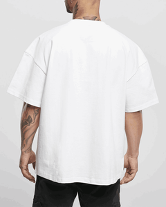 T-shirt Homme Col Roulé 250g Oversize Épaules Tombantes 100% Coton Lourd Uni Streetwear Tissu Éponge Personnalisable - Product Image 2