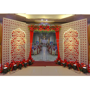 Nouveau design d'écrans laser pour l'entrée de la salle de mariage Écran découpé au laser à la mode pour l'entrée Panneau découpé au laser d'entrée de mariage moderne - Product Image 1