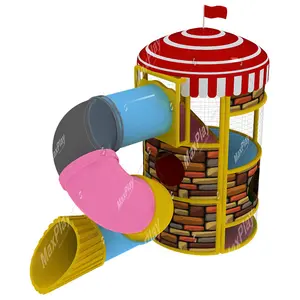 Hochwertige anpassbare gemischte Farbe Kommerzielle Soft Play Schwamm beschichtete Turm rutsche von Maxplay
