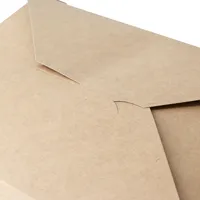 Contenants alimentaires en carton brun de 1500 ml, hermétiques, empilables, grands cartons à lunch - 200 pcs/carton