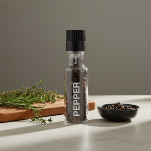 Moulin à poivre transparent Bisetti 16 cm 6940 Outil pour herbes et épices - Product Image 3