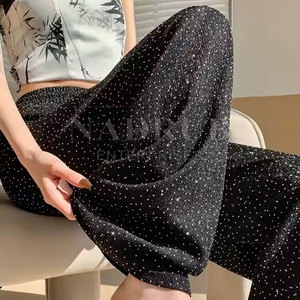 Mejor calidad transpirable color personalizado mujeres strass pantalón nueva moda gran oferta ropa de calle - Product Image 2