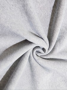 Sweat-shirt à capuche gris 100% coton tricoté coupe classique couleur unie pour l'automne, vêtement décontracté - Product Image 2