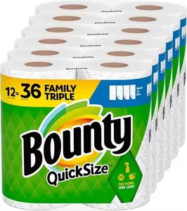 Bounty Quick Size <b>Paper</b> <b>Towels</b>, White, 8 Family <b>Rolls</b> = 20 Regular <b>Rolls</b> - Product Image 5