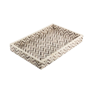 Bandeja para servir con incrustaciones de hueso de diseño elegante para comedor en casa y bandeja de comida de tamaño personalizado para uso en la cocina de Crescent Crafts - Product Image 2