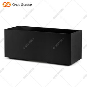 Jardinière en acier galvanisé noir de 110 L avec design de style américain, pour la maison et le jardin, structure robuste - Product Image 2