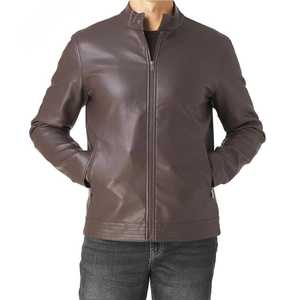 Chaqueta de Invierno para Hombre, de Cuero Genuino, con Cuello Alto y Logotipo Frontal, Calidad Premium, Resistente al Viento y Transpirable - Product Image 4