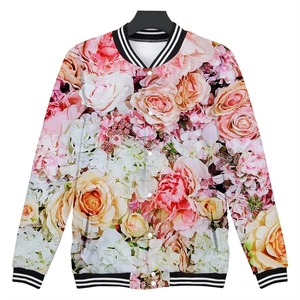 Blouson de Baseball à Capuche en Fourrure pour Homme, Manteaux Streetwear Surdimensionnés de Printemps, Lettres, Marguerite, Fleurs, Cuir, Bomber en Tissu pour Femme - Product Image 1
