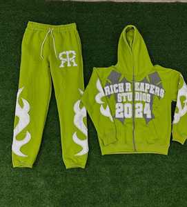 Ropa deportiva de primera calidad para hombre, chándal de dos piezas, Jogger con capucha, transpirable, cómodo, duradero, ligero, para invierno, para adultos - Product Image 3