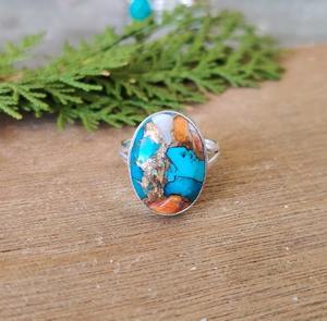 แหวนสปินเนอร์พลอยเทอร์ควอยซ์ทำด้วยมือสีเงิน925 925ของขวัญแต่งงานแหวนเครื่องประดับคุณภาพดีที่สุดจากนักออกแบบจากธรรมชาติ - Product Image 4