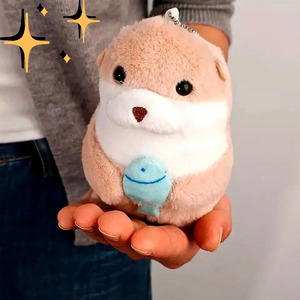 Porte-clés en peluche Otter, doux et mignon, cadeau pour enfants et bébés - Couleurs assorties - Product Image 6