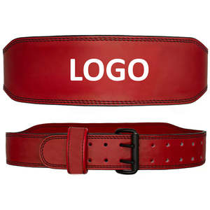 Cinturones de gimnasio de elevación con soporte trasero de palanca Power Fitness Culturismo Cinturones de palanca de cuero genuino con logotipo personalizado - Product Image 1