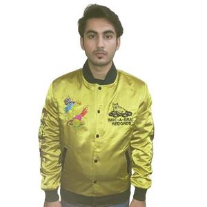 Vente en gros Veste bombardier en satin brodée personnalisée Vestes bombardier universitaire en satin de soie veste universitaire en satin de baseball pour hommes - Product Image 6