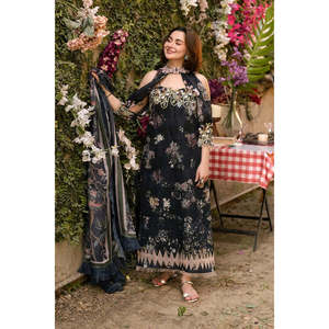 Asifa & Nabeel Gulkari Summer'25 Meadow Breeze Chiffon GKL-02 Halter Collar TC-1341 para Primavera/Verano - Product Image 5
