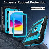 Housse de protection antichoc pour tablette avec béquille stable pour iPad A16 11e génération 11 pouces 2025 iPad 10e génération 10,9 pouces 2022