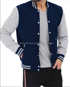 Veste universitaire unisexe du fabricant OEM broderie chenille personnalisée fermeture à boutons toile tissu Streetwear pour hommes baseball - Product Image 4