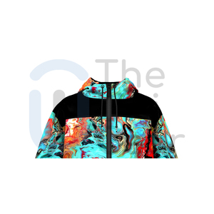 Chaqueta cortavientos de nailon con estampado personalizado para hombre, blusa impermeable de estilo callejero para la temporada de primavera, chaqueta con capucha y cierre de cremallera - Product Image 4