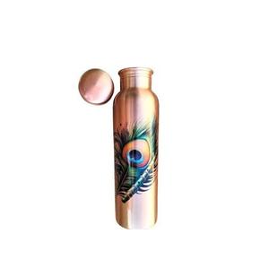 High Quality Copper <b>Bottle</b> Latest Arrival pure Copper <b>Water</b> <b>Bottle</b> Printed Designed Luxury Look Copper - Product Image 1