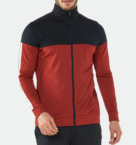 Stylish Bulk Order Men's Sportswear Track Jacket Customized Full Zip Melange Panel Casual Training Top Supplier Softshell Jacket - Product Image 3