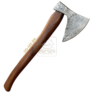 Wholesale Outdoor Backyard Garden Damascus Steel <b>Axe</b> Viking Style DD-AXE202 Wood Handled Chopping <b>Axe</b> Cutting Hatchet Forest <b>Axe</b> - Product Image 3