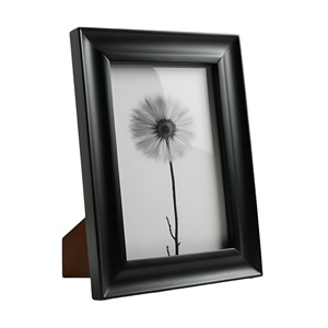 Marcos DE FOTOS modernos de arte europeo, base de marco de fotos de Color negro MDF de madera maciza con vidrio acrílico gratis para pantalla de escritorio para el hogar - Product Image 1