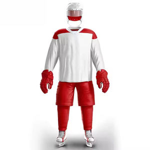 Conjunto de uniforme de hockey sobre hielo para hombre, Jersey y pantalones con logotipo personalizado, ropa deportiva transpirable de secado rápido para partidos de equipo, clubes y uso de entrenamiento - Product Image 1