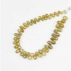 Diamantes Sueltos en Forma de Lágrima Briolette, 100% Naturales, Color Amarillo, los Más Vendidos, para Navidad - Product Image 1