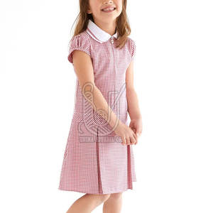 Último Diseño de Moda, Uniformes Escolares Lavables para Niñas de Primaria, Precio Bajo, Casuales, Suaves, de Poliéster/Algodón, Personalizables, de Alta Calidad - Product Image 3