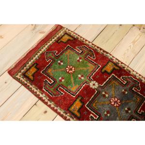 Tapis de 1,7 x 3,1 pieds, tapis turc vintage, tapis en laine rouge du sud-ouest - Product Image 4