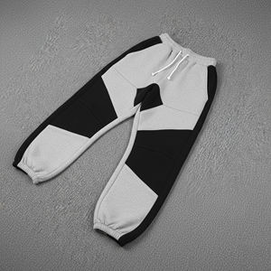 Pantalones de lona extragrandes de alta calidad personalizados al por mayor pantalones holgados de corte holgado con logotipo bordado pantalones de hombre lavados informales de 2 tonos - Product Image 5