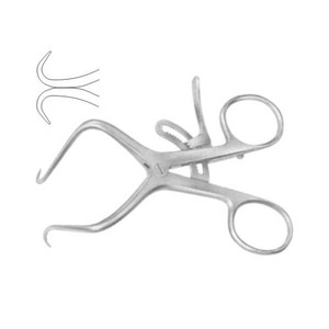 Sharp Beckman Adson Manual Self Retractor 4X4 Puntas 31,5 cm Juego de instrumentos retractores de acero inoxidable - Product Image 2