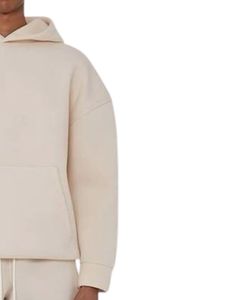 Ensemble survêtement personnalisé pour homme en molleton beige, sweat-shirt à capuche décontracté d'hiver, pantalon de survêtement, streetwear pour homme - Product Image 2