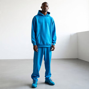 Élégant 500 GSM Track Hoodie Pantalon Ensemble Durable pour Streetwear Formation Imprimé Toutes Les Couleurs Disponibles Pantalon Droit À Capuche Col - Product Image 4