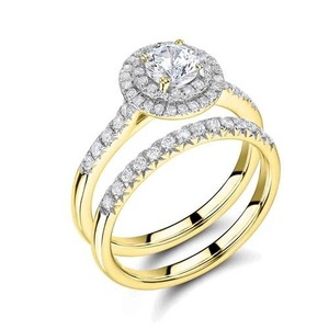 Round Diamond Shoulder <b>Set</b> Engagement <b>Ring</b> And Matching Band <b>Set</b> 1.0 Ct Lab Grown Diamond In 18K White Yellow Rose <b>Gold</b> Platinum - Product Image 2