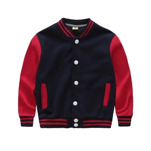 Vestes universitaires pour enfants avec manches en cuir Blouson bombardier Letterman Veste de baseball vierge pour garçons et enfants en gros - Product Image 6