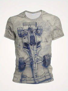 Nouvelle mode d'été T-Shirt en coton pour hommes coupe ajustée à manches longues décontracté Sport imprimé broderie équipage Fitness respirant Plus solide - Product Image 6