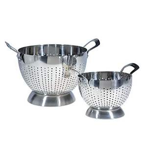 Colador de acero inoxidable para uso en la cocina con un elegante diseño, fácil limpieza, apto para el calor, colador de malla fina para la cocina diaria - Product Image 1